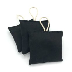 Lavendelkissen mit Aufhängeschleife - "Schwarz" - 3er Set
