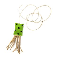 Katzenspielzeug QUALLE Hellgrün – Naturmaterialien & Handgemacht | catzup