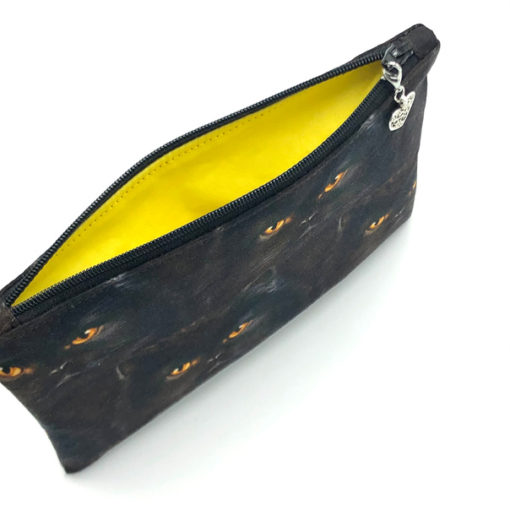 Praktisches Täschchen - "Yellow Eyes", KLEIN - Tasche für dich | Stifte-, Krims-Krams- oder Kosmetiktasche – Bild 2
