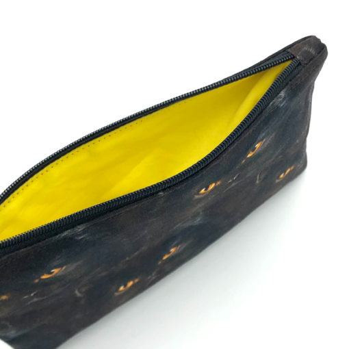 Praktisches Täschchen - "Yellow Eyes", KLEIN - Tasche für dich | Stifte-, Krims-Krams- oder Kosmetiktasche – Bild 3