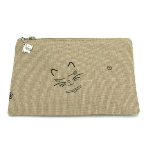 Praktisches Täschchen - Motiv "Miau" - Tasche für dich | Stifte-, Krims-Krams- oder Kosmetiktasche (Größe wählbar) – Bild 3