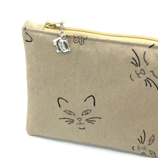 Praktisches Täschchen - Motiv "Miau" - Tasche für dich | Stifte-, Krims-Krams- oder Kosmetiktasche (Größe wählbar) – Bild 8