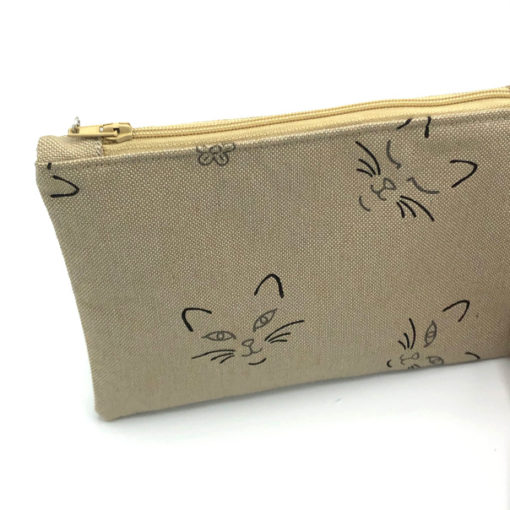Praktisches Täschchen - Motiv "Miau" - Tasche für dich | Stifte-, Krims-Krams- oder Kosmetiktasche (Größe wählbar) – Bild 7