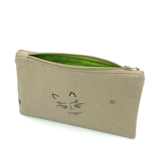 Praktisches Täschchen - Motiv "Miau" - Tasche für dich | Stifte-, Krims-Krams- oder Kosmetiktasche (Größe wählbar)