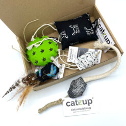 catzup Spielspaß „Cool Cats“ - 5er-Set - Katzenspielzeug aus Naturmaterialien