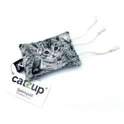 Katzenspielzeug - „Große Maus“, Kätzchen in Grau – Schmuskissen aus Naturmaterialien