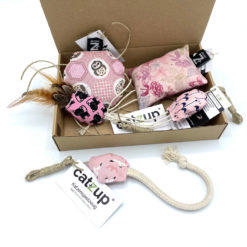 catzup Spielspaß „Rosa Mix“ - 5er-Set - Katzenspielzeug aus Naturmaterialien