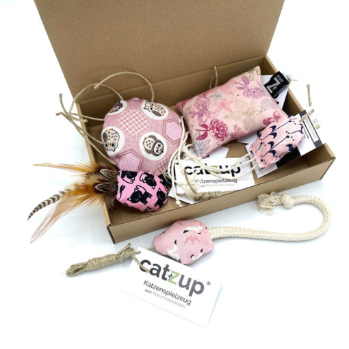catzup Spielspaß „Rosa Mix“ - 5er-Set - Katzenspielzeug aus Naturmaterialien – Bild 22