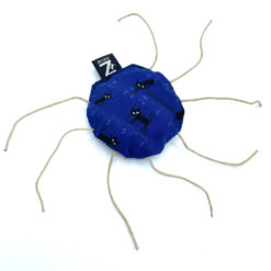 catzup „SPINNE“ - Blau mit Kätzchen - Katzenspielzeug aus Naturmaterialien
