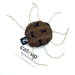 catzup „SPINNE“ - Braun mit Kätzchen - Katzenspielzeug aus Naturmaterialien