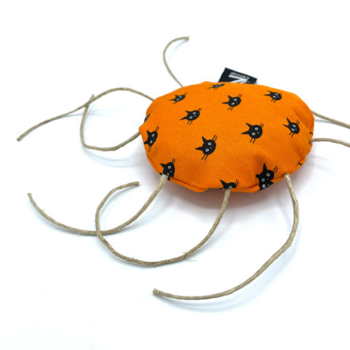 catzup „SPINNE“ - Orange mit Kätzchen - Katzenspielzeug aus Naturmaterialien – Bild 8