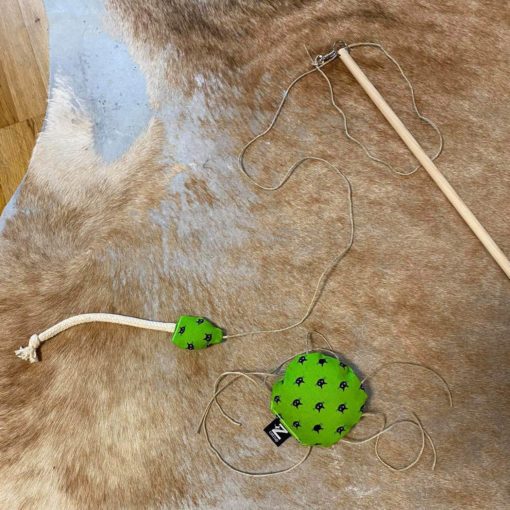 catzup „ SCHLANGERL“ – Blau mit Kätzchen – Katzenspielzeug aus Naturmaterialien – Bild 9