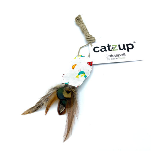 catzup „VOGERL“ - Bunte Vögel - Katzenspielzeug aus Naturmaterialien – Bild 4