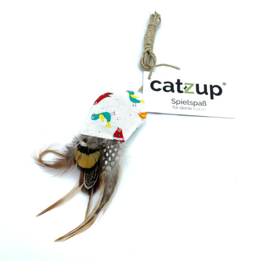 catzup „VOGERL“ - Bunte Vögel - Katzenspielzeug aus Naturmaterialien – Bild 5