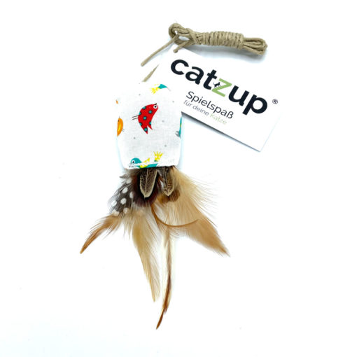 catzup „VOGERL“ - Bunte Vögel - Katzenspielzeug aus Naturmaterialien