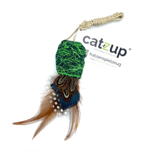 catzup „VOGERL“ - Gras - Katzenspielzeug aus Naturmaterialien – Bild 4