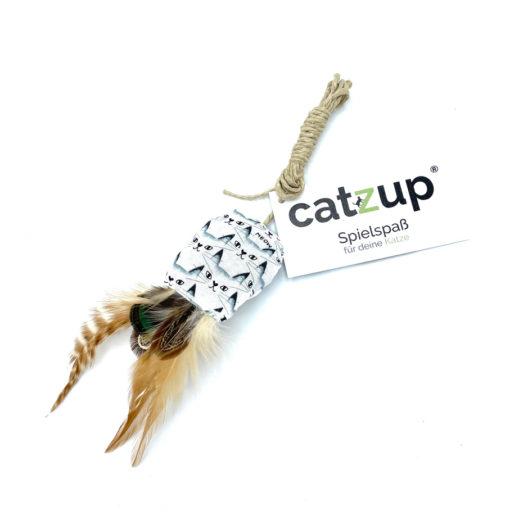 catzup „VOGERL“ - Katzen auf Weiß - Katzenspielzeug aus Naturmaterialien – Bild 3