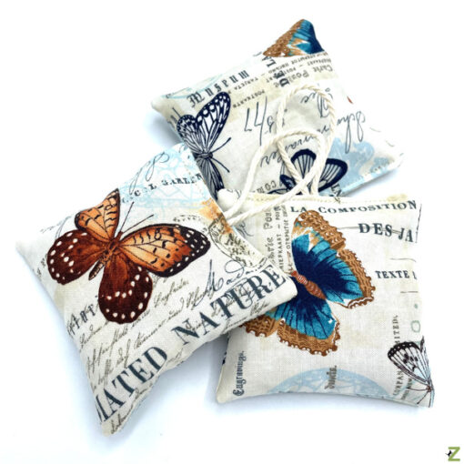 Lavendelkissen mit Aufhängeschleife - Postkarte Schmetterling - 3er Set