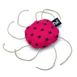 catzup „SPINNE“ - Pink mit Kätzchen - Katzenspielzeug aus Naturmaterialien