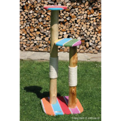 catzup double | BiBu - Naturkratzbaum für Katzen, Kratzbaum mit Birkenholz