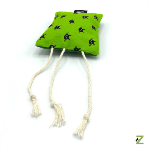 catzup „Große Maus“ - Schmusemaus, Hellgrün mit Kätzchen – Katzenspielzeug aus Naturmaterialien – Bild 2