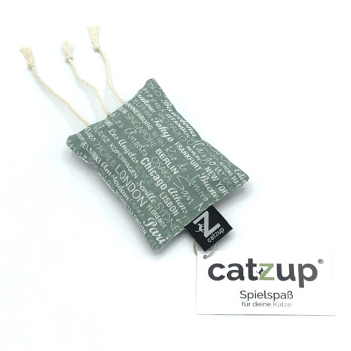 catzup „Große Maus“ - Schmusemaus, Städtenamen – Katzenspielzeug aus Naturmaterialien