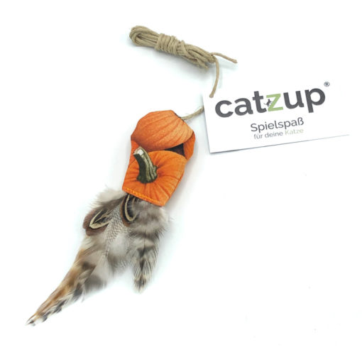 catzup Katzenspielzeug - „VOGERL“, Kürbis | Spielmaus aus Naturmaterialien