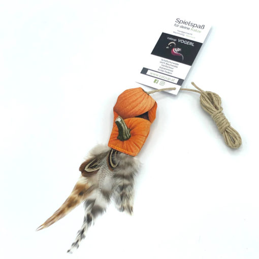 catzup Katzenspielzeug - „VOGERL“, Kürbis | Spielmaus aus Naturmaterialien – Bild 7