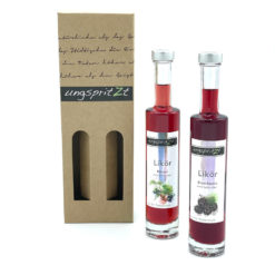 ungspritzt-Likör | Brombeere & Ribisel,  2 x 100ml in Geschenkkarton