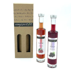 ungspritzt-Likör | Kirsche & Brombeere,  2 x 100ml in Geschenkkarton