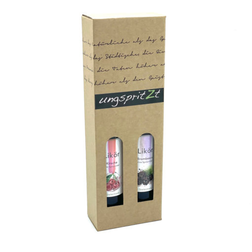 ungspritzt-Likör | Kirsche & Brombeere,  2 x 100ml in Geschenkkarton – Bild 2