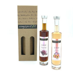 ungspritzt-Likör | Rosenblüte & Pfirsich,  2 x 100ml in Geschenkkarton