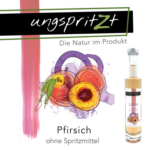 ungspritzt-Likör | Rosenblüte & Pfirsich,  2 x 100ml in Geschenkkarton – Bild 4