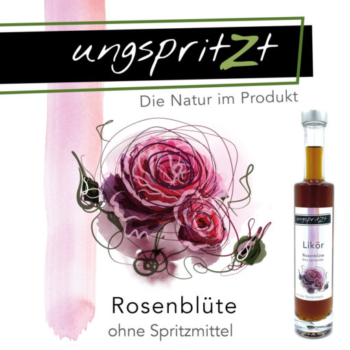 ungspritzt-Likör | Rosenblüte & Pfirsich,  2 x 100ml in Geschenkkarton – Bild 3
